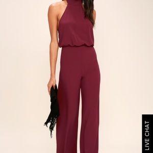 Lulus Wine Red Jumpsuit